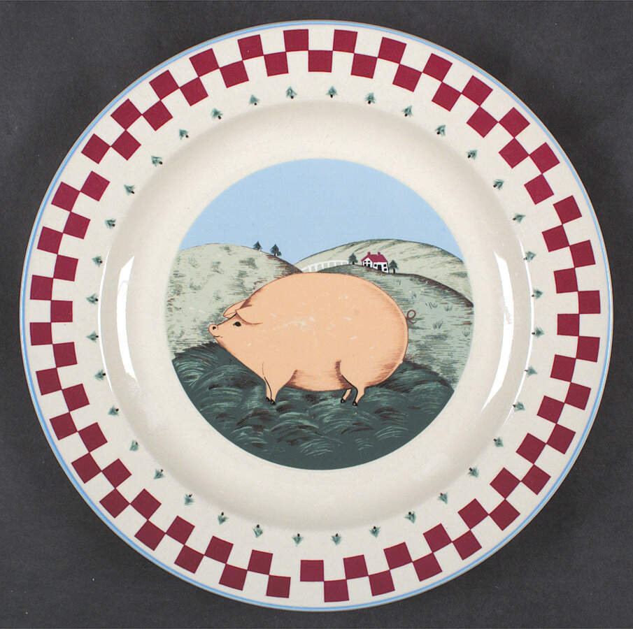 Folk Art Salad Plate by Tienshan-1