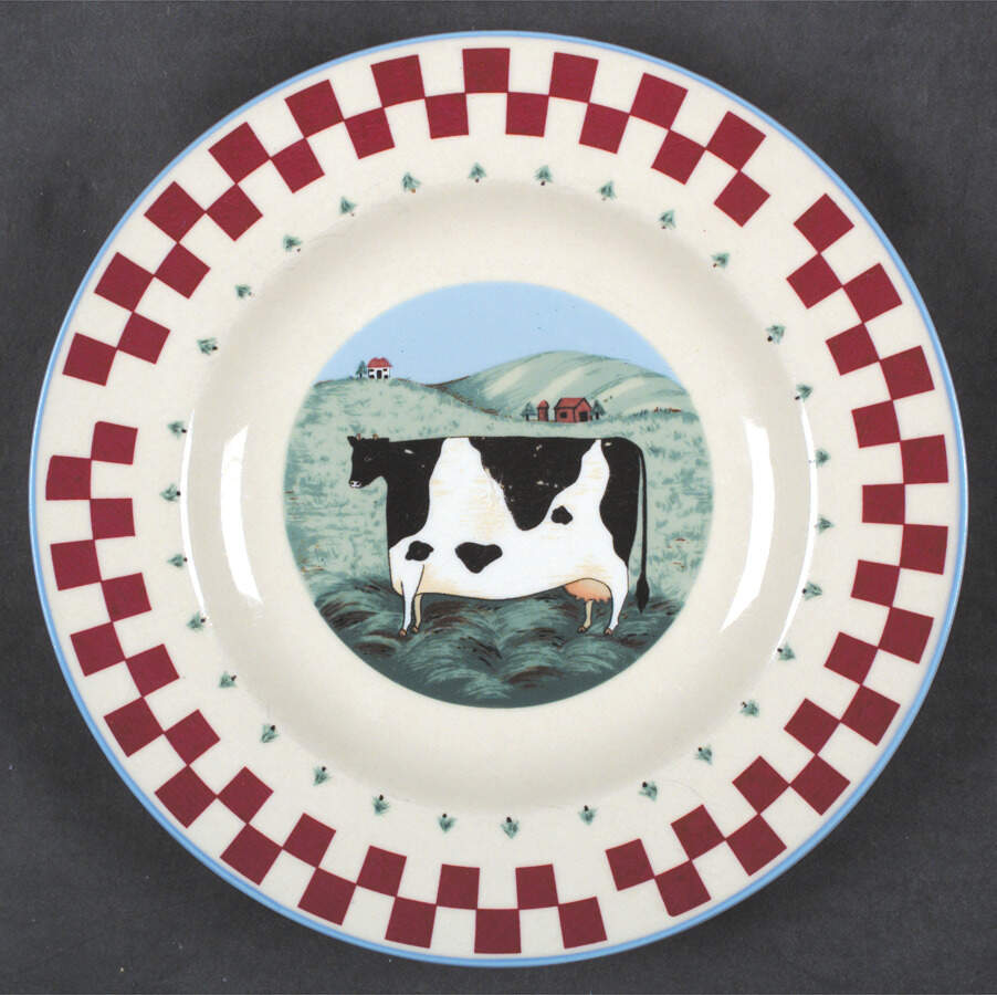 Folk Art Salad Plate by Tienshan-1