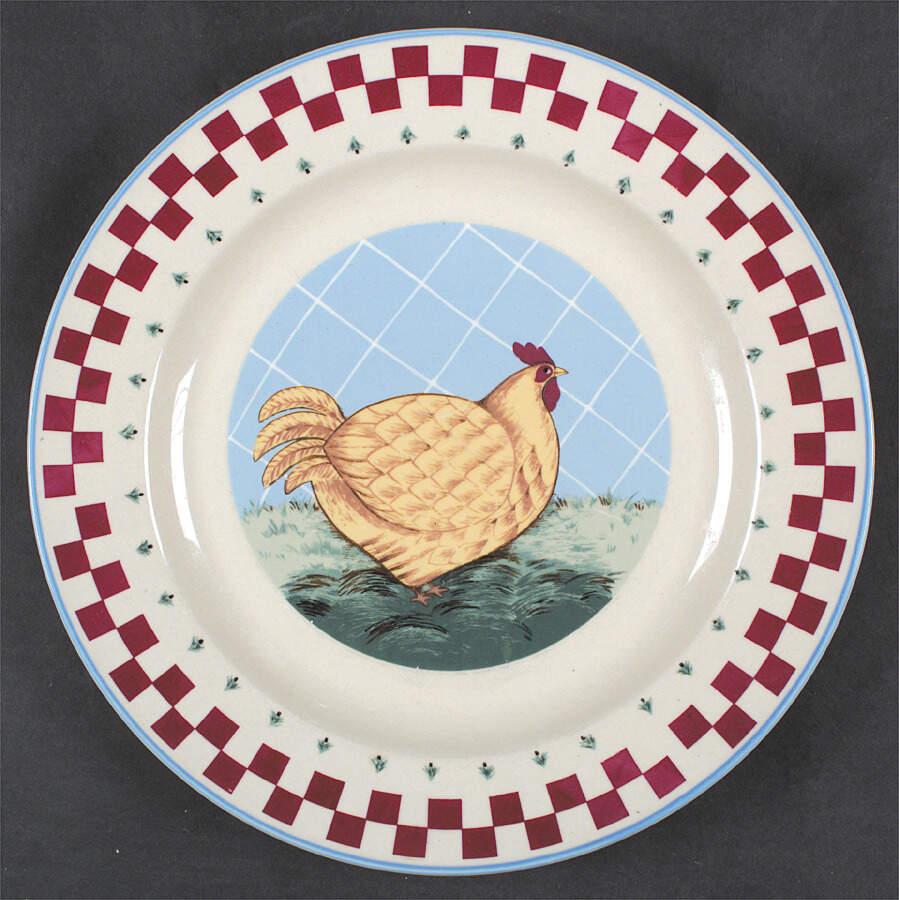Folk Art Salad Plate by Tienshan-1