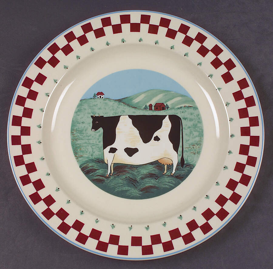 Folk Art Dinner Plate by Tienshan-1