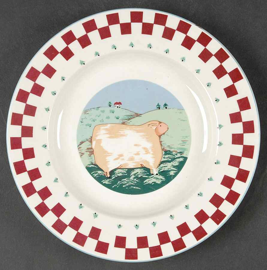 Folk Art Salad Plate by Tienshan-1