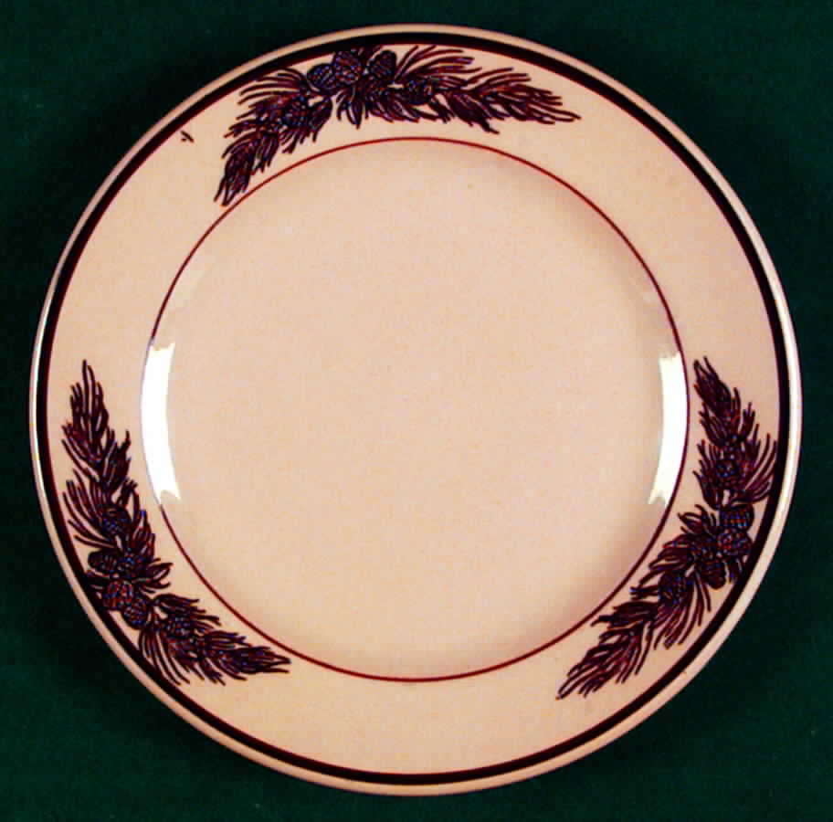 Pine Cone Brown (Tan Body) Bread & Butter Plate by Tepco-1