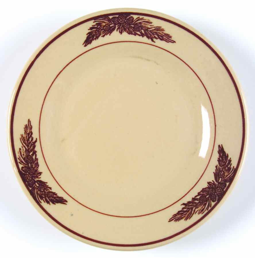 Pine Cone Brown (Tan Body) Small Bread & Butter Plate by Tepco-1