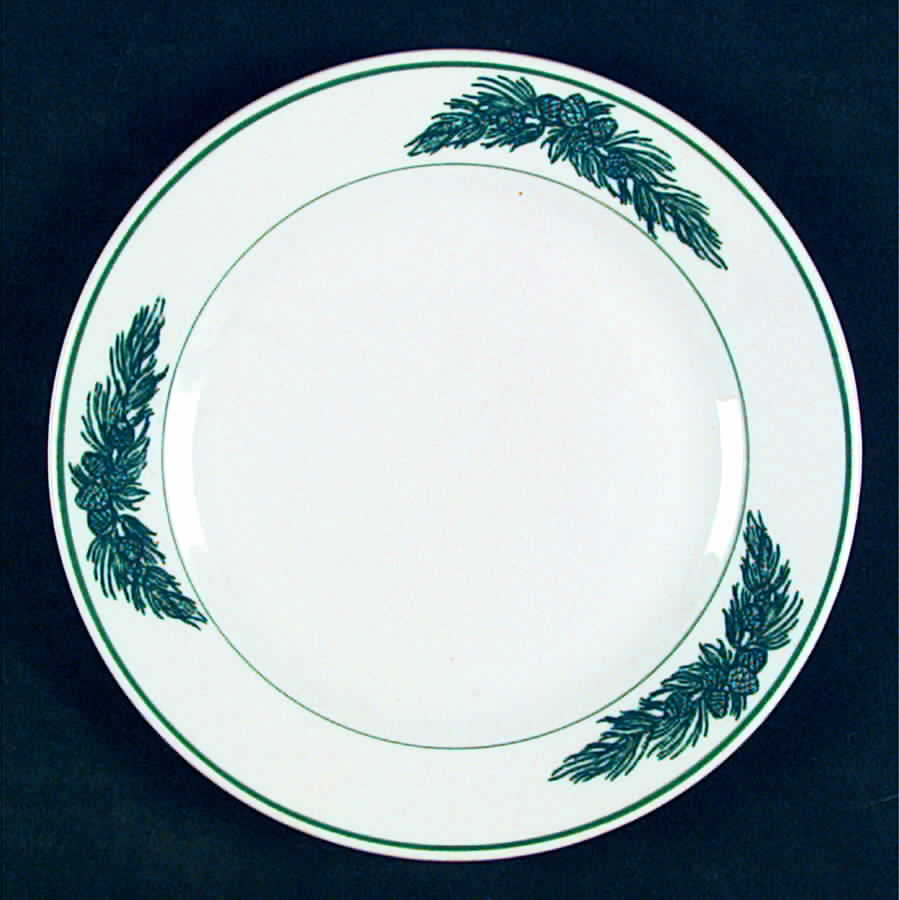 Pine Cone Green (2 Rings) Salad Plate by Tepco-1