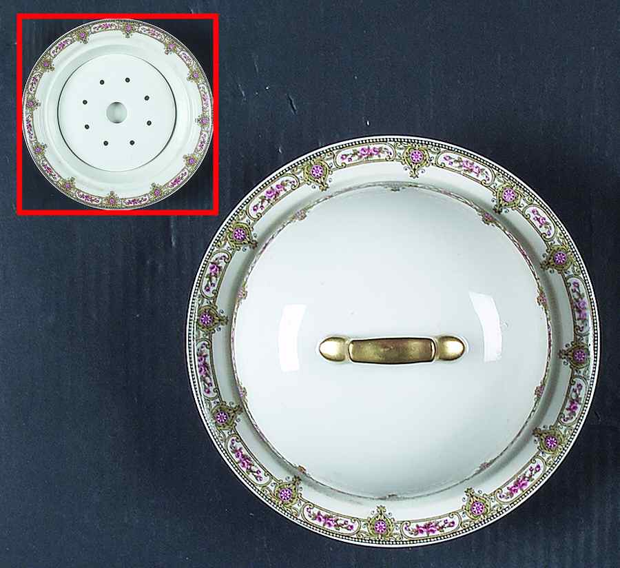 6892C Round Covered Butter with Strainer by Tressemanes & Vogt-1