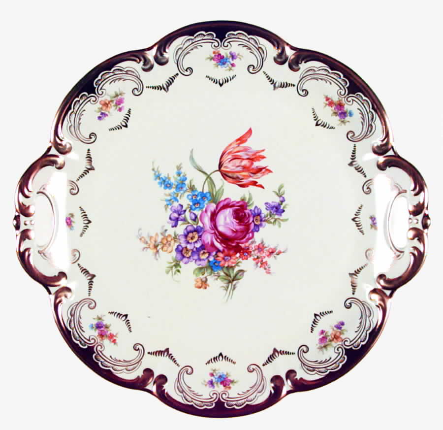 TIR267 Handled Cake Plate by Tirschenreuth-1