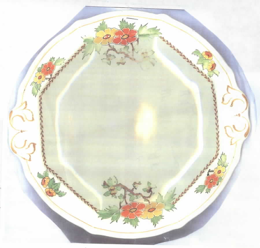 TST492 Handled Cake Plate by Taylor, Smith & Taylor (Ts&T)-1