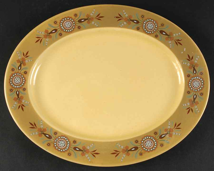 Casa Verde 13" Oval Serving Platter by Taylor, Smith & Taylor (Ts&T)-1