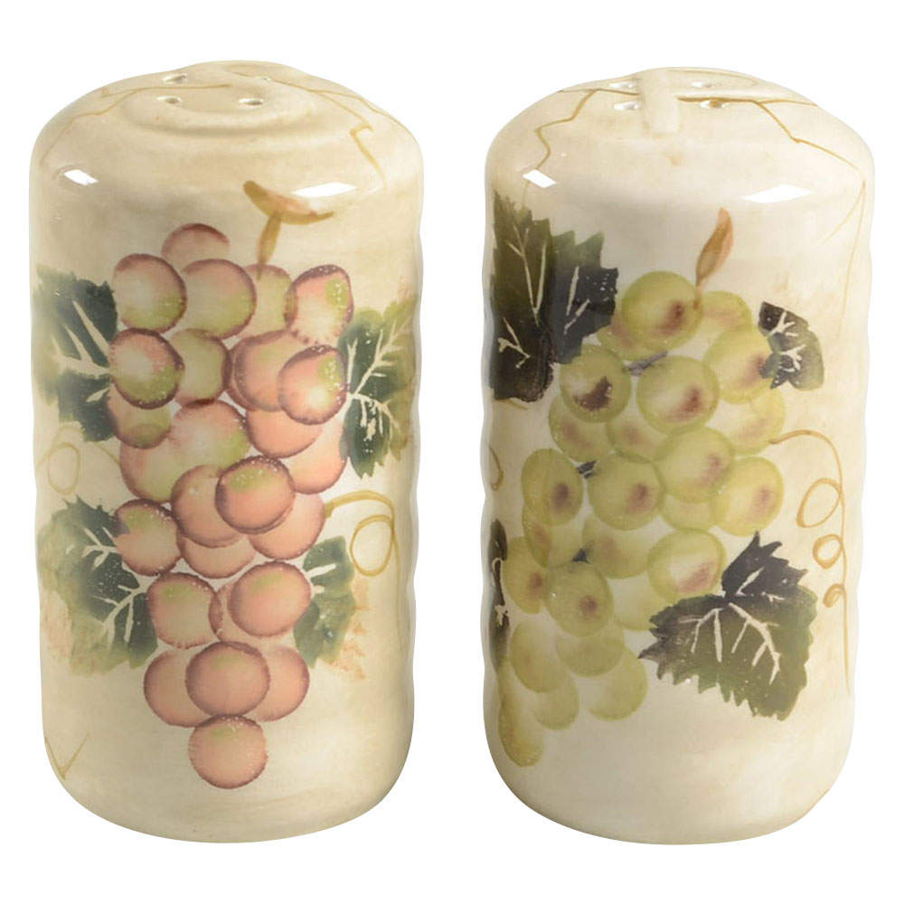 Cabernet (Semi Scallop, Rippled) Salt & Pepper Set by Tabletops Unlimited-1