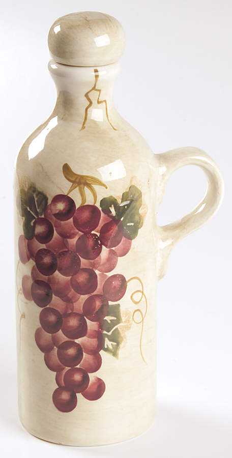 Cabernet (Semi Scallop, Rippled) Vinegar Cruet and Stopper by Tabletops Unlimited-1