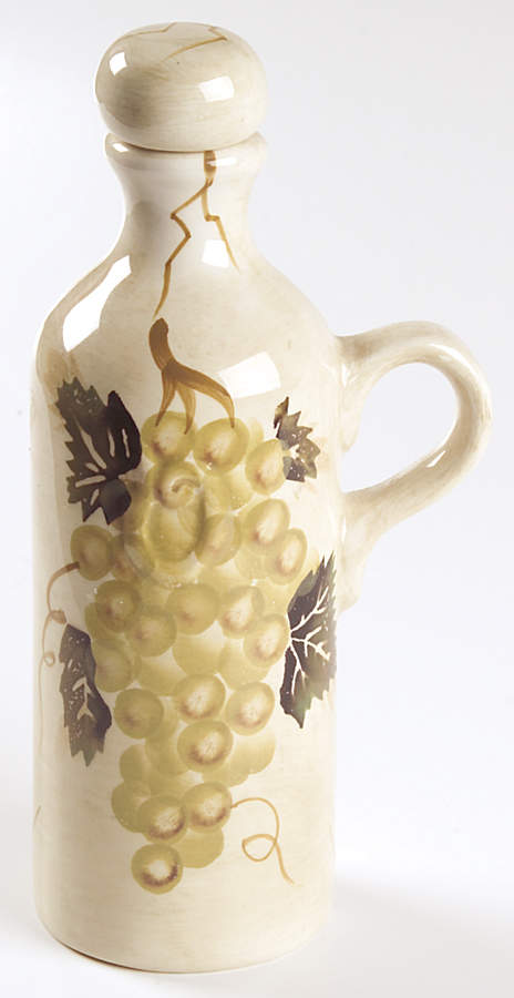 Cabernet (Semi Scallop, Rippled) Oil Cruet and Stopper by Tabletops Unlimited-1