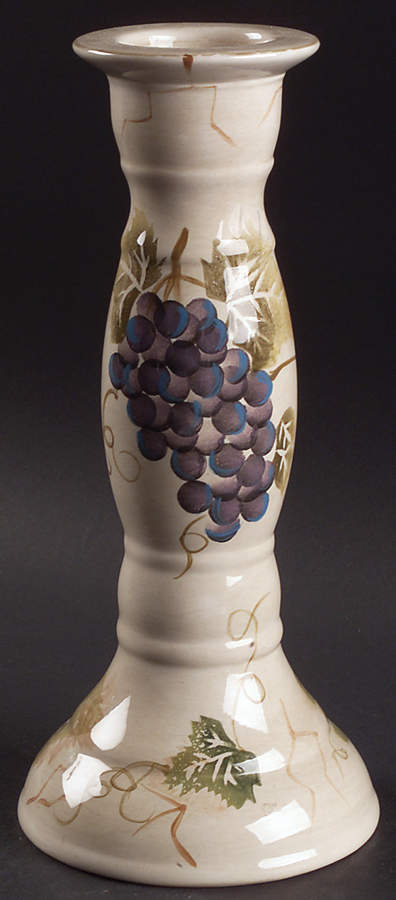 Cabernet (Semi Scallop, Rippled) 9" Tall Candlestick by Tabletops Unlimited-1
