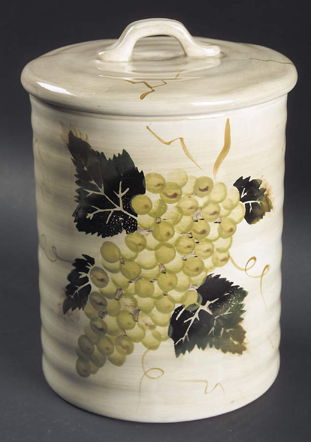 Cabernet (Semi Scallop, Rippled) Large Canister & Lid by Tabletops Unlimited-1