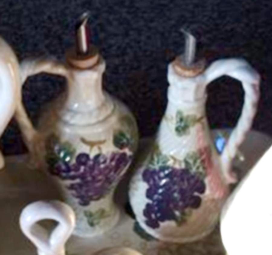 Cabernet (Semi Scallop, Rippled) Vinegar & Oil Drizzler Set by Tabletops Unlimited-1