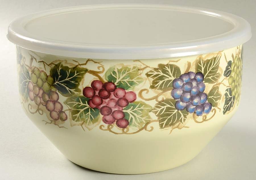 Cabernet (Semi Scallop, Rippled) 8" Metal Mixing Bowl & Plastic Lid by Tabletops Unlimited-1