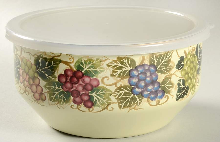 Cabernet (Semi Scallop, Rippled) 7" Metal Mixing Bowl & Plastic Lid by Tabletops Unlimited-1
