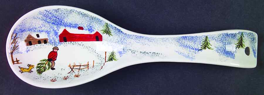 Winterside Spoon Rest/Holder (Holds 1 Spoon) by Tienshan-1