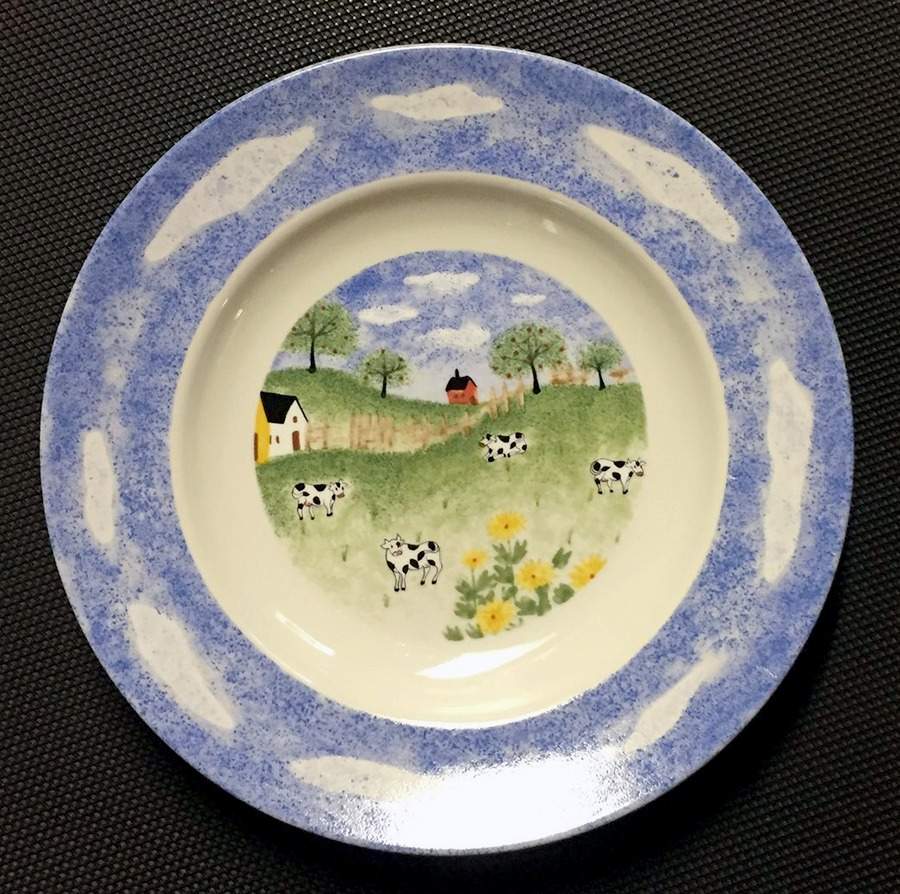 Country Side Salad Plate by Tienshan-1