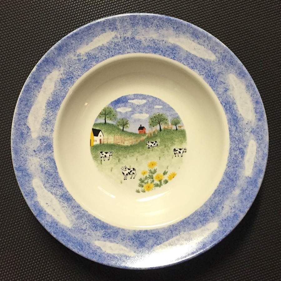 Country Side Rim Soup Bowl by Tienshan-1