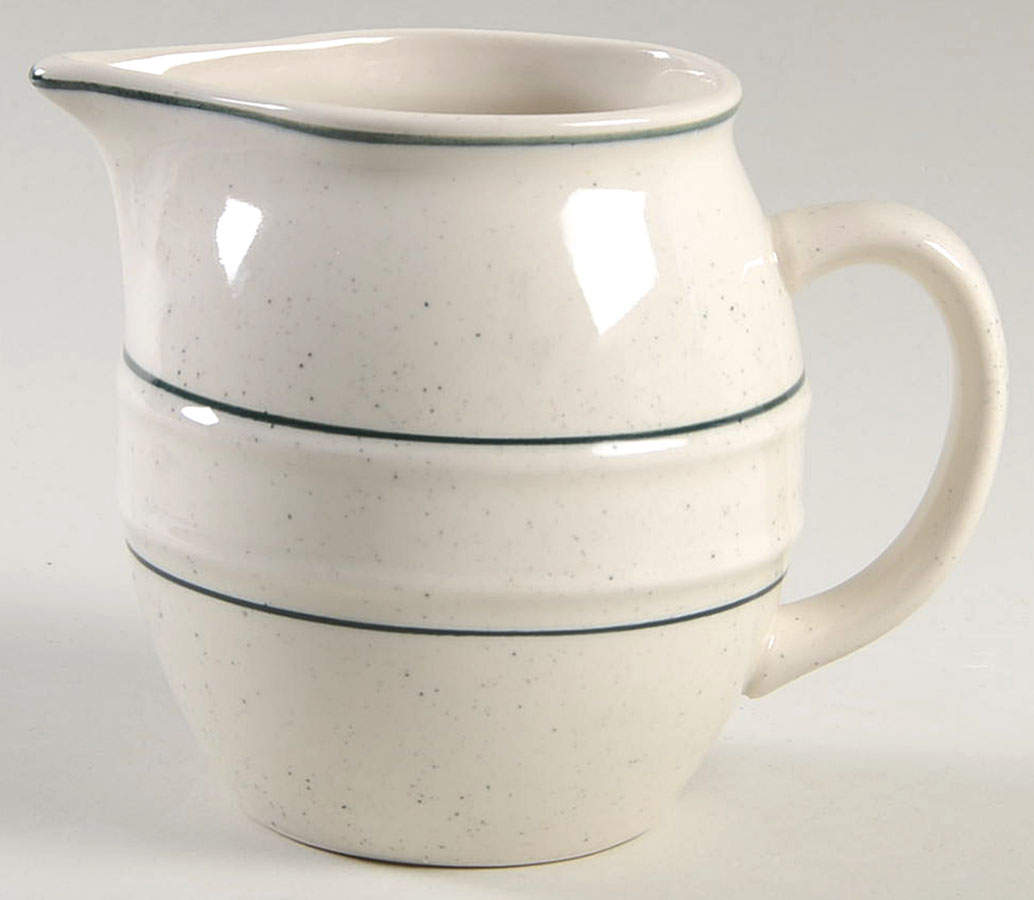 Green Crock (Flecks) Creamer by Tienshan-1