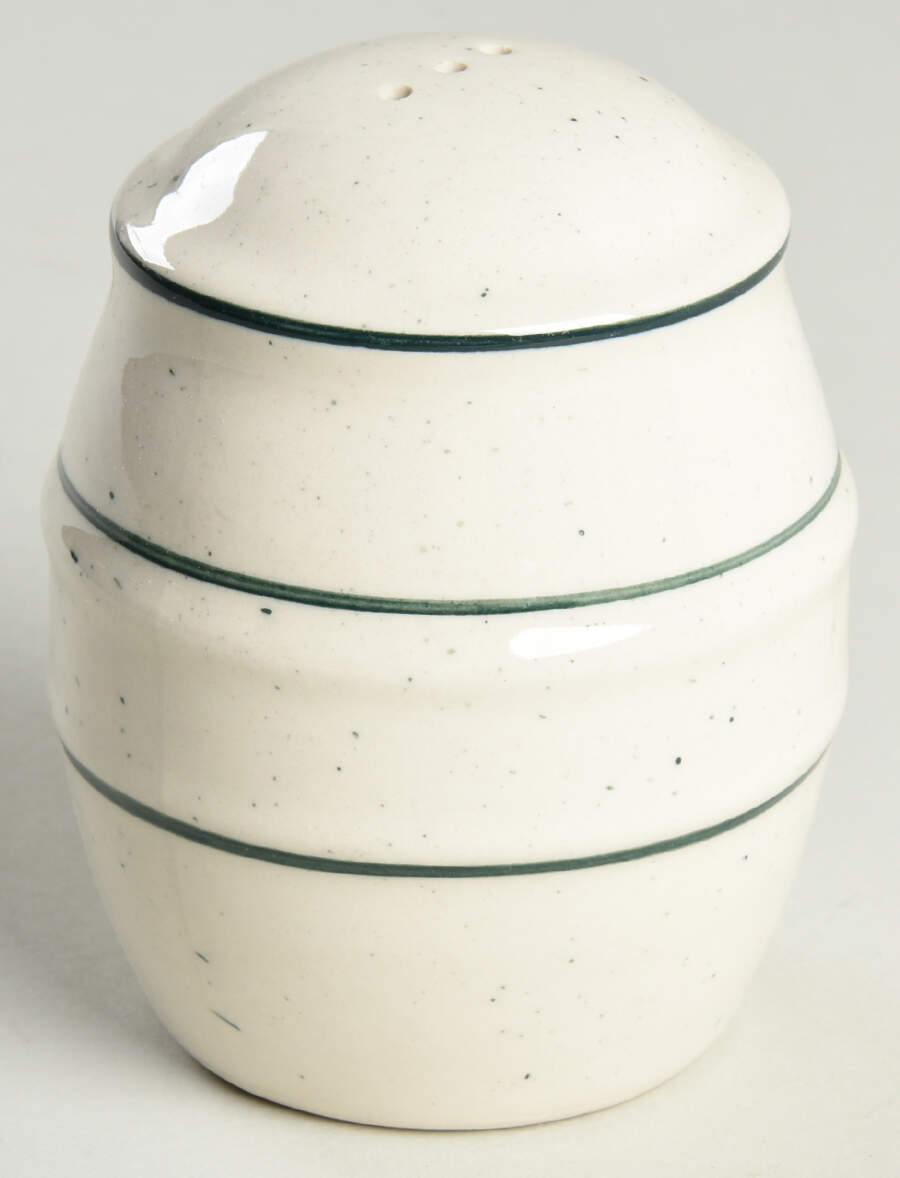 Green Crock (Flecks) Salt Shaker by Tienshan-1