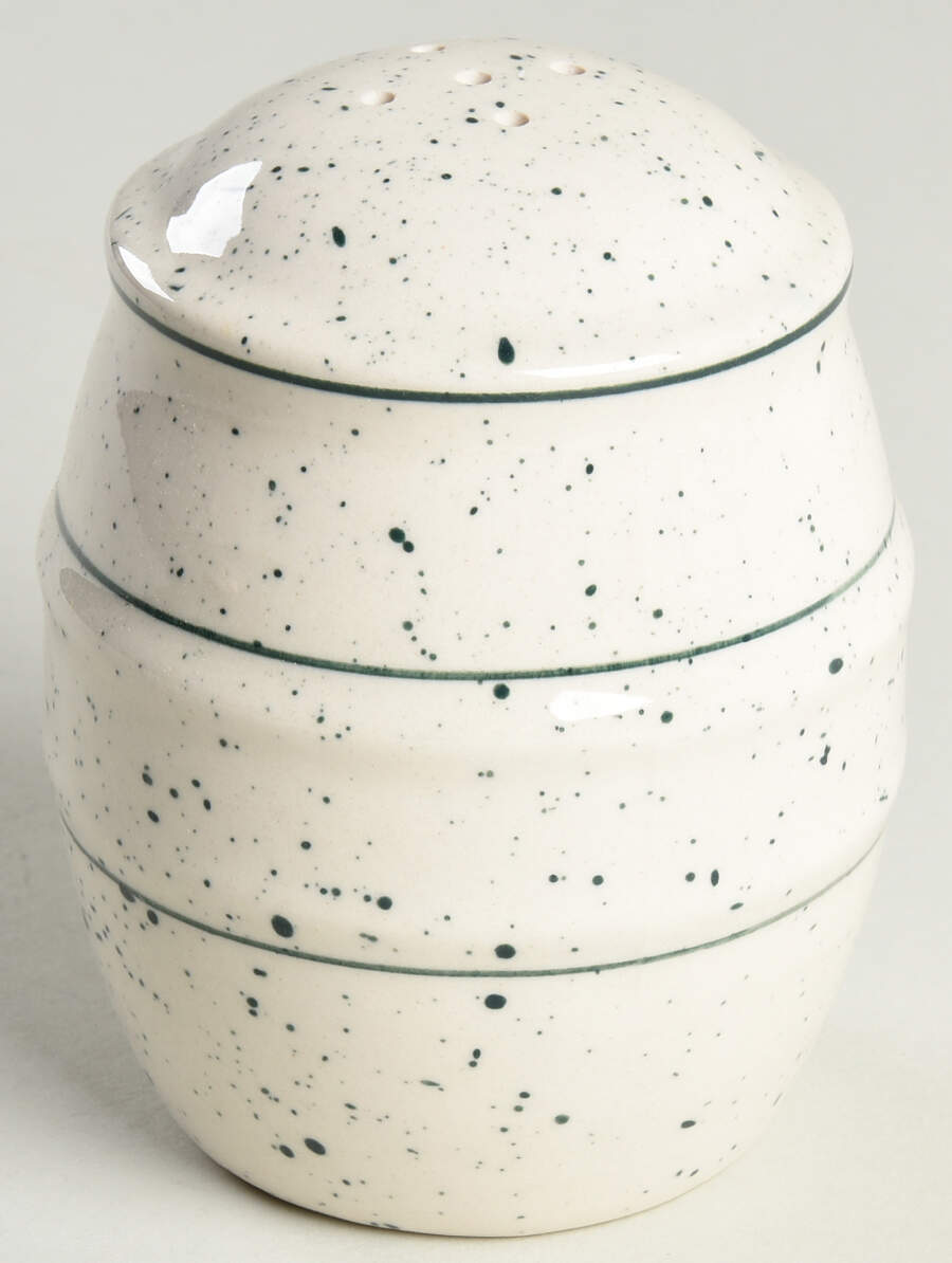 Green Crock (Flecks) Pepper Shaker by Tienshan-1