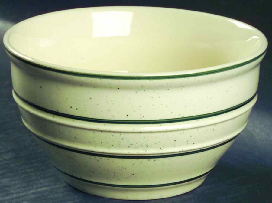 Green Crock (Flecks) Soup/Cereal Bowl by Tienshan-1