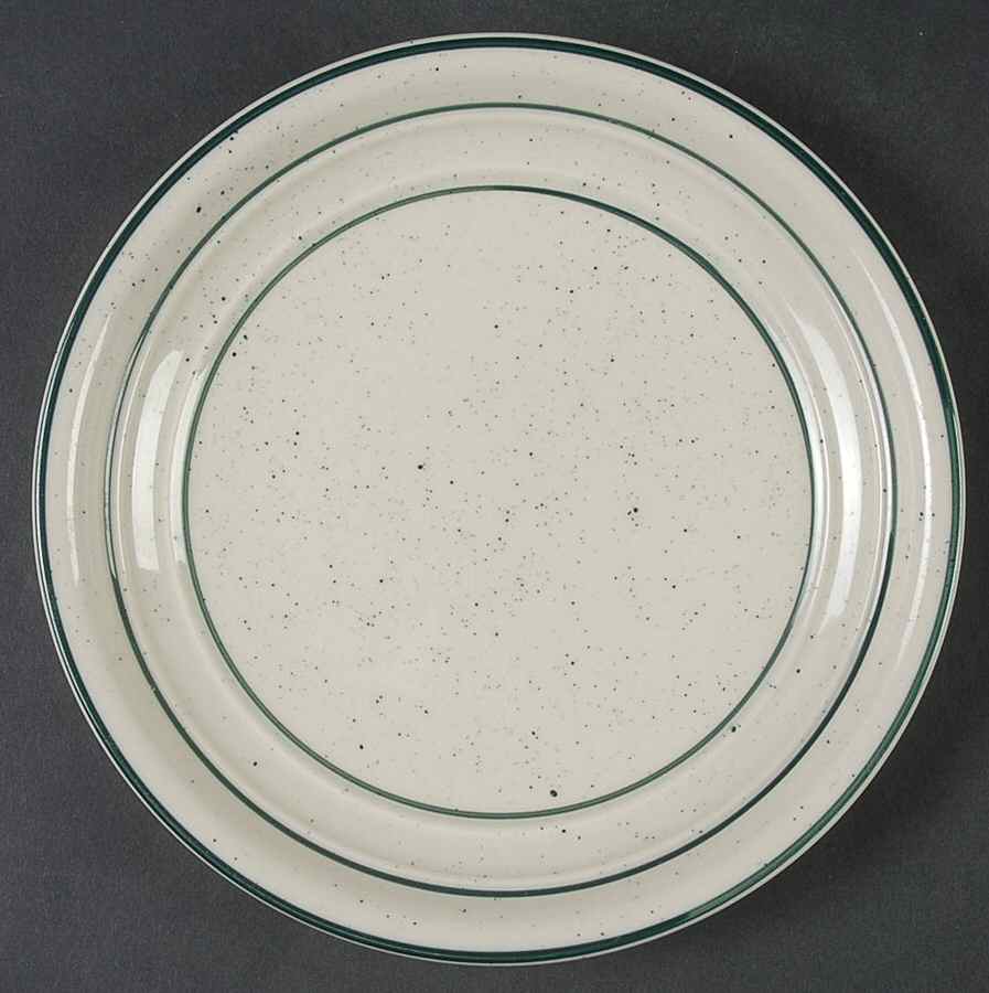 Green Crock (Flecks) Salad Plate by Tienshan-1