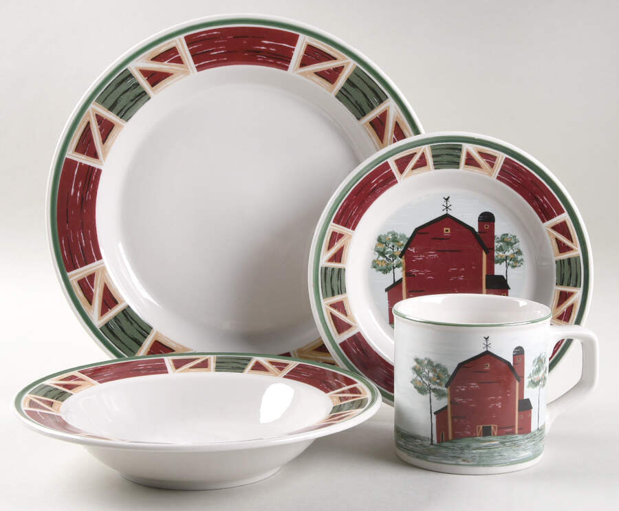 Prairie 4 Piece Place Setting by Tienshan-1