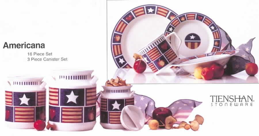Americana Large Canister & Lid by Tienshan-1