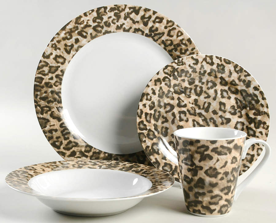 Leopard 4 Piece Place Setting by Tienshan-1