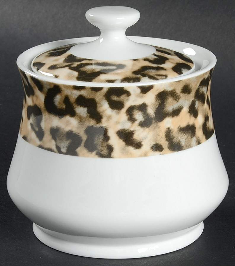 Leopard Sugar Bowl & Lid by Tienshan-1