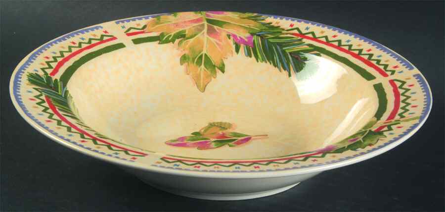 Harvest Lodge Rim Soup Bowl by Tienshan-1