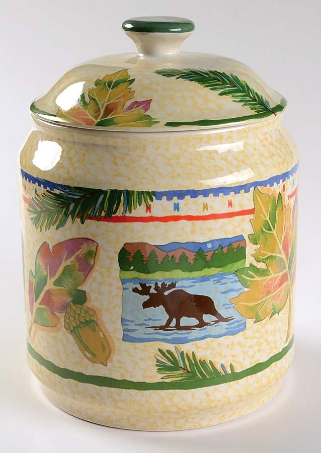 Harvest Lodge Large Canister & Lid by Tienshan-1