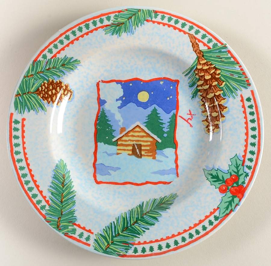 Holiday Lodge Salad Plate by Tienshan-1