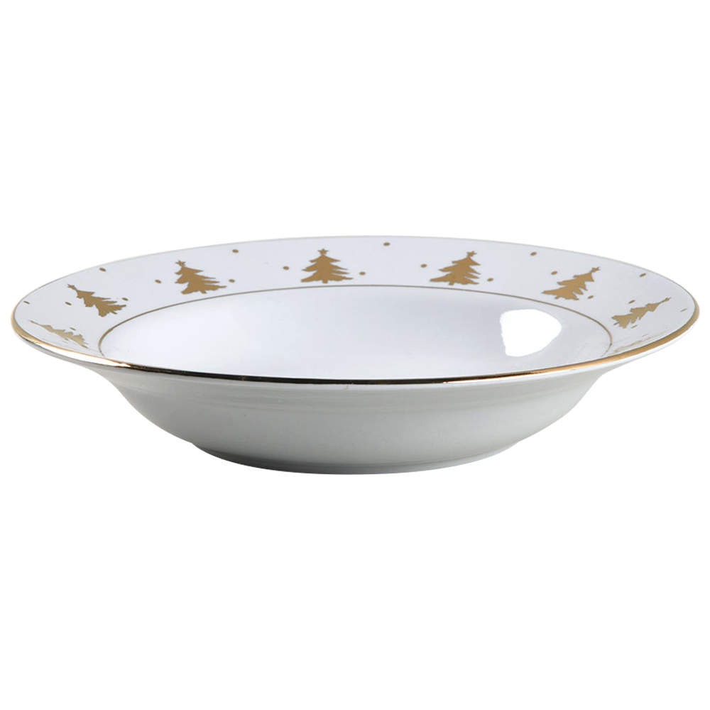 Golden Pines Rim Soup Bowl by Tienshan-1