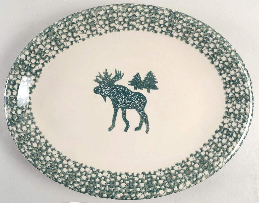 Moose Country 16" Oval Serving Platter by Tienshan-1