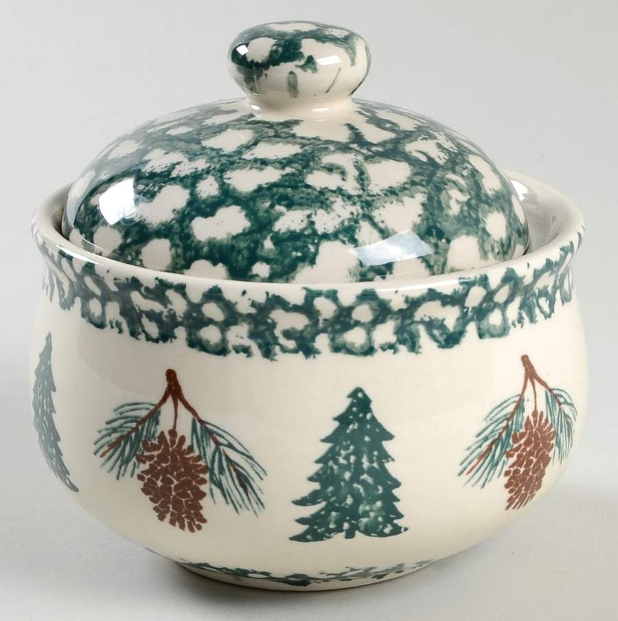 Holiday Pines Sugar Bowl & Lid by Tienshan-1