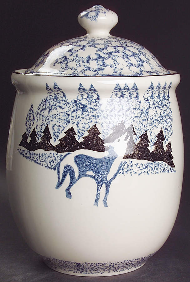 Wolf Large Canister & Lid by Tienshan-1