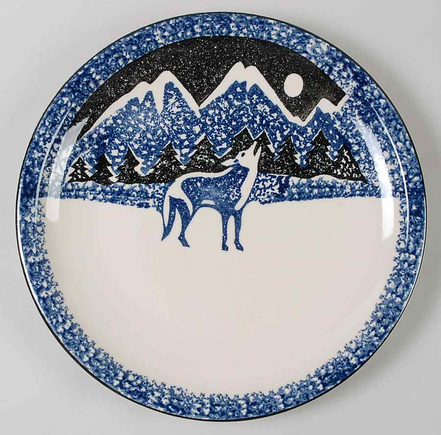 Wolf 12" Chop Plate (Round Platter) by Tienshan-1