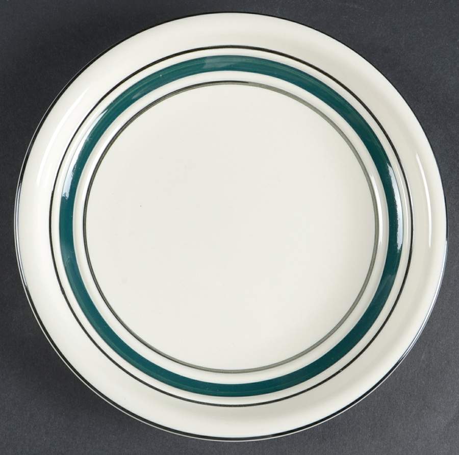 Green Crock (Black Edge) Salad Plate by Tienshan-1