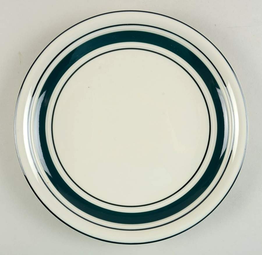 Green Crock (Black Edge) Dinner Plate by Tienshan-1