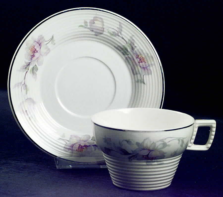 Silver Moon Flat Cup & Saucer Set by Triumph-1