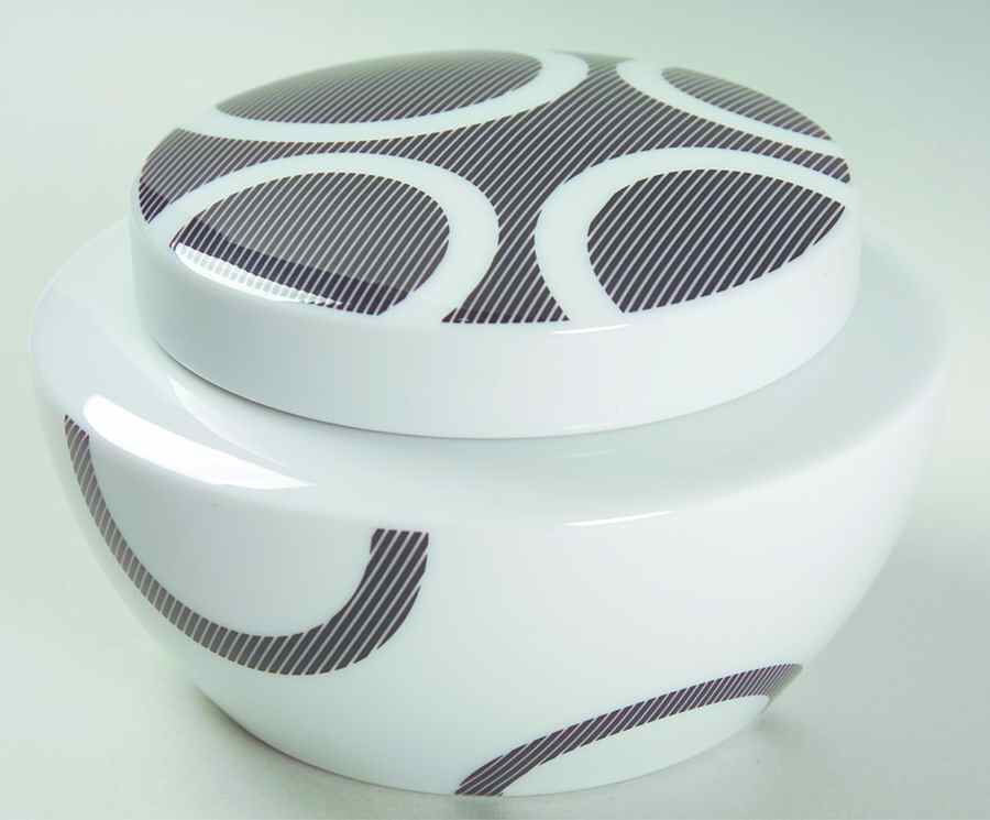 Vario Black (Circles) Sugar Bowl & Lid by Thomas-1