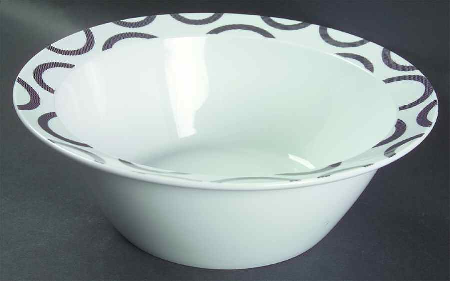 Vario Black (Circles) 10" Large Salad Serving Bowl by Thomas-1