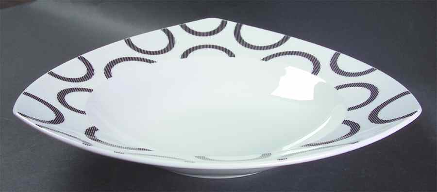 Vario Black (Circles) 11" Individual Pasta Bowl by Thomas-1