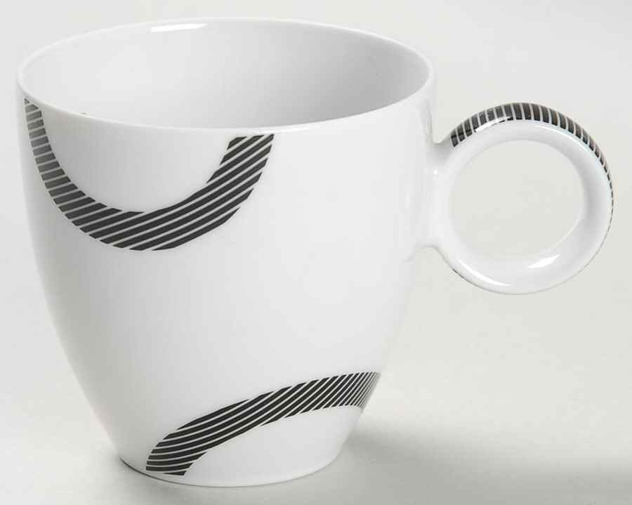 Vario Black (Circles) Flat Demitasse Cup by Thomas-1