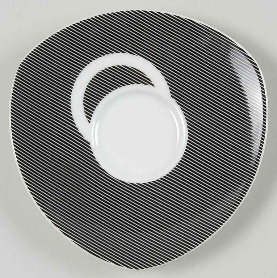 Vario Black (Circles) Saucer for Demitasse Cup by Thomas-1