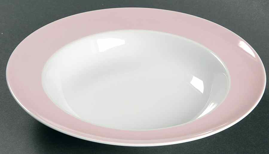 Sunny Day Rose (Pink) Large Rim Soup Bowl by Thomas-1