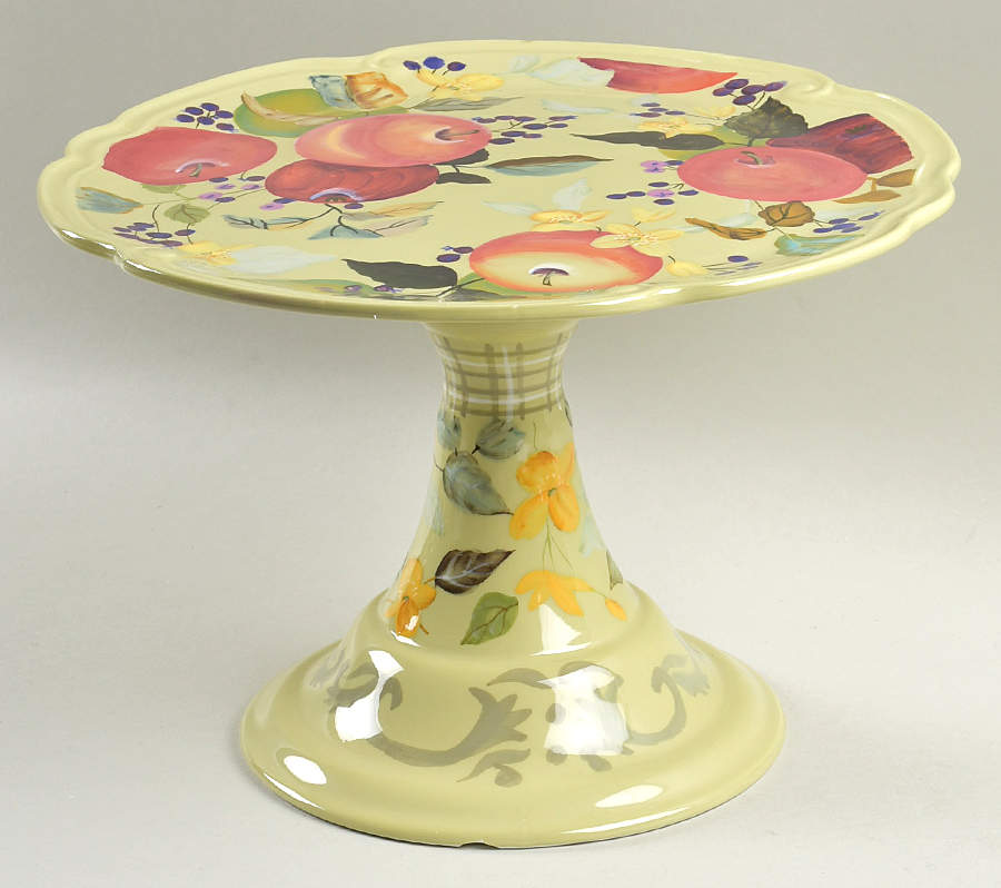 Fruitful Tapestry Footed Cake Plate by Tracy Porter-1